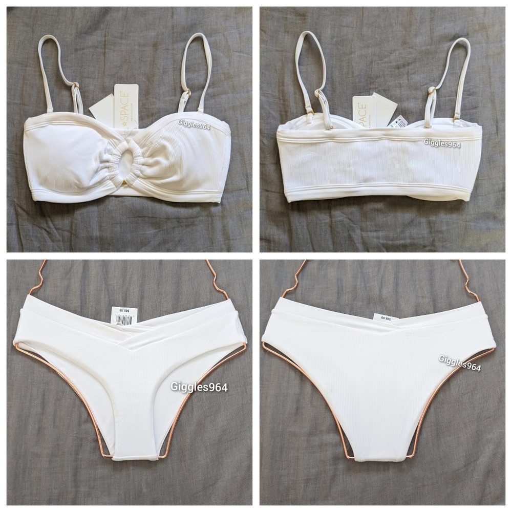 L*Space Maya Pratt Bikini Set White Rib